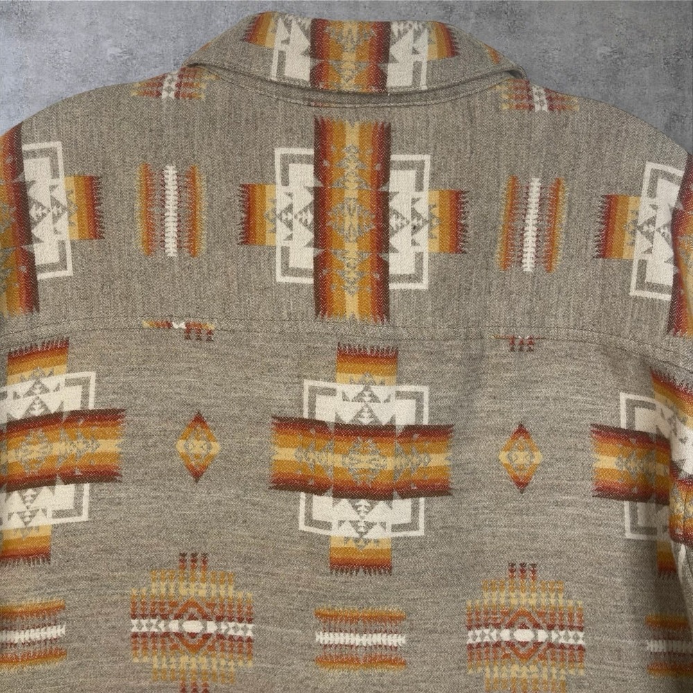Pendleton Beige And Orange Button Down Shirt - image 4